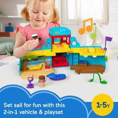 Mia figure on Fisher-Price Travel Together Friend Ship deck inspires collaborative imagination