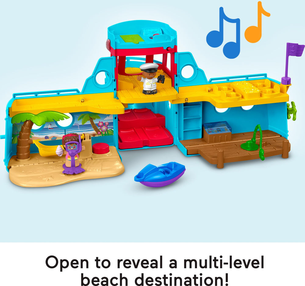 Snorkel accessory on the Fisher-Price ship invites underwater pretend exploration