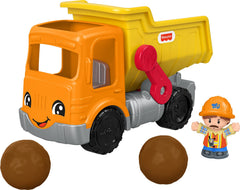 Fisher-Price Little People dump truck with music in action for imaginative play