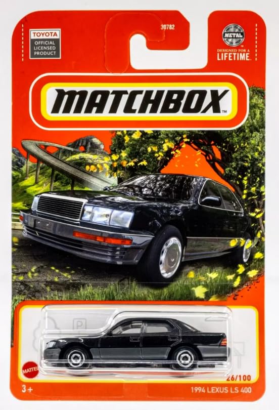 Fisher-Price Matchbox Lexus LS 400 1:64 scale in black, ideal for display and collection