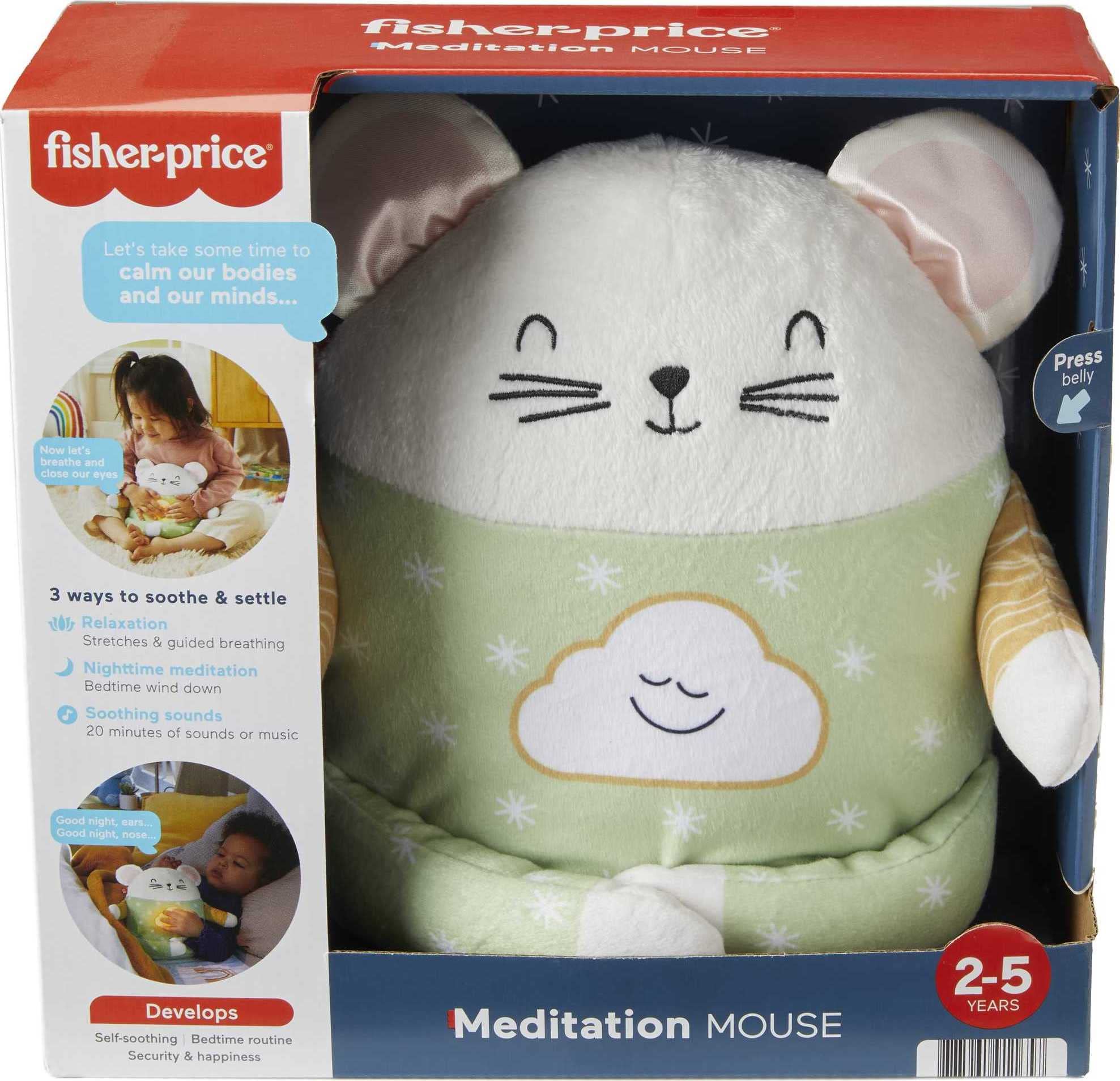 Fisher-Price Meditation Mouse nighttime sounds mode for bedtime wind-down