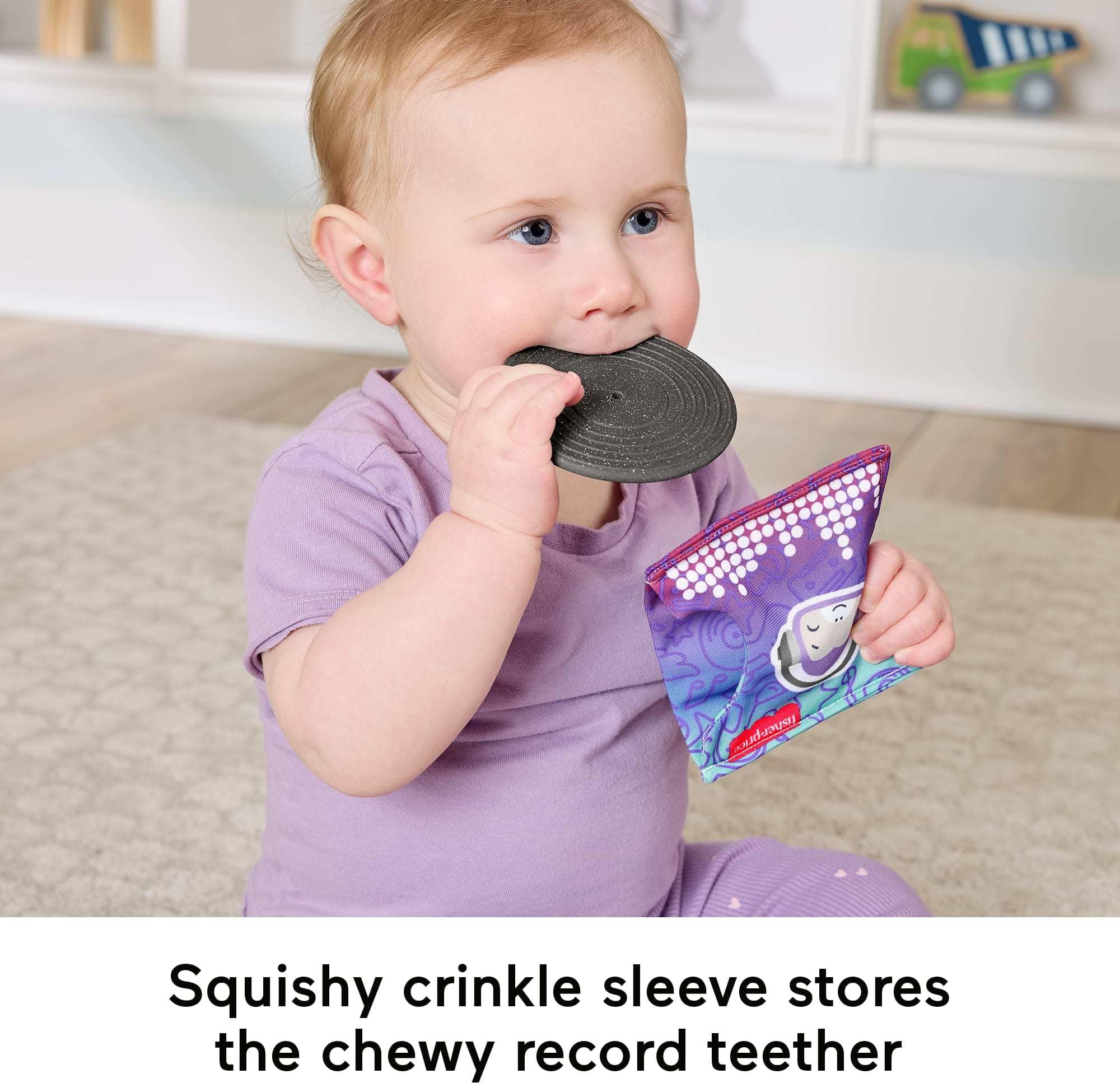 Fisher-Price Mini Me Moments DJ Set rattle disco ball adds motion and sparkle