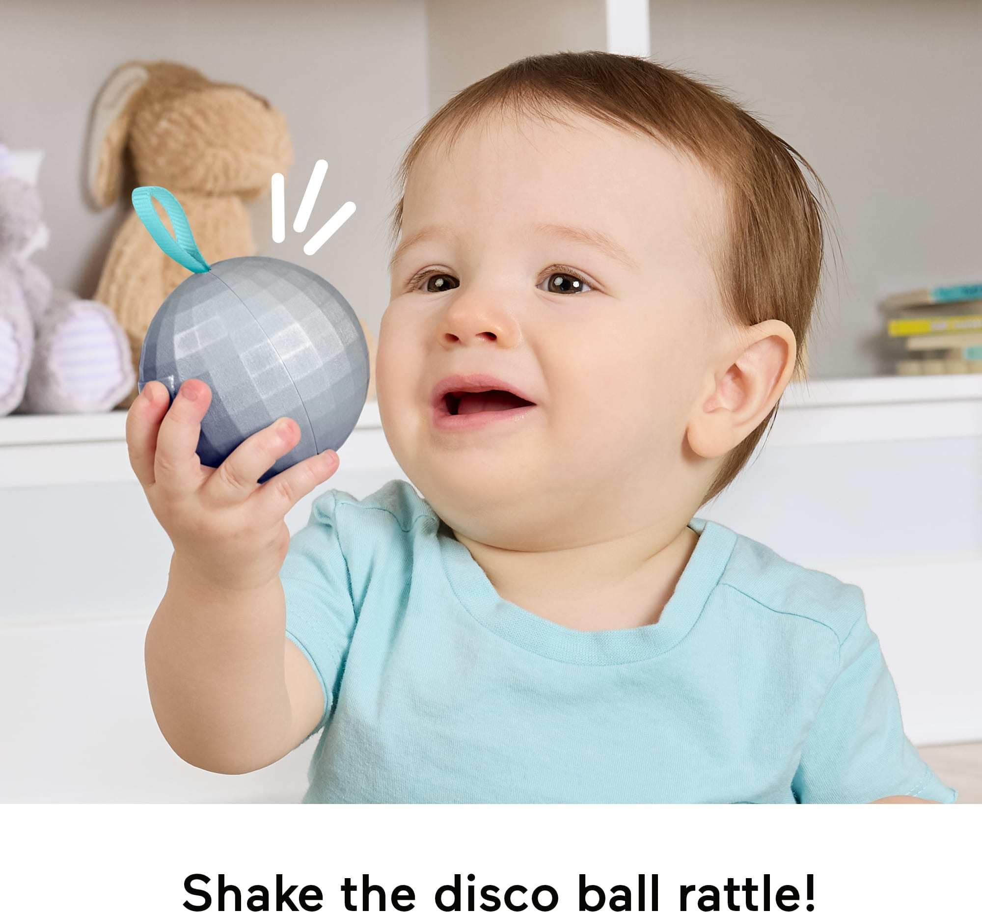 Fisher-Price Mini Me Moments DJ Set teether record for soothing gums and play