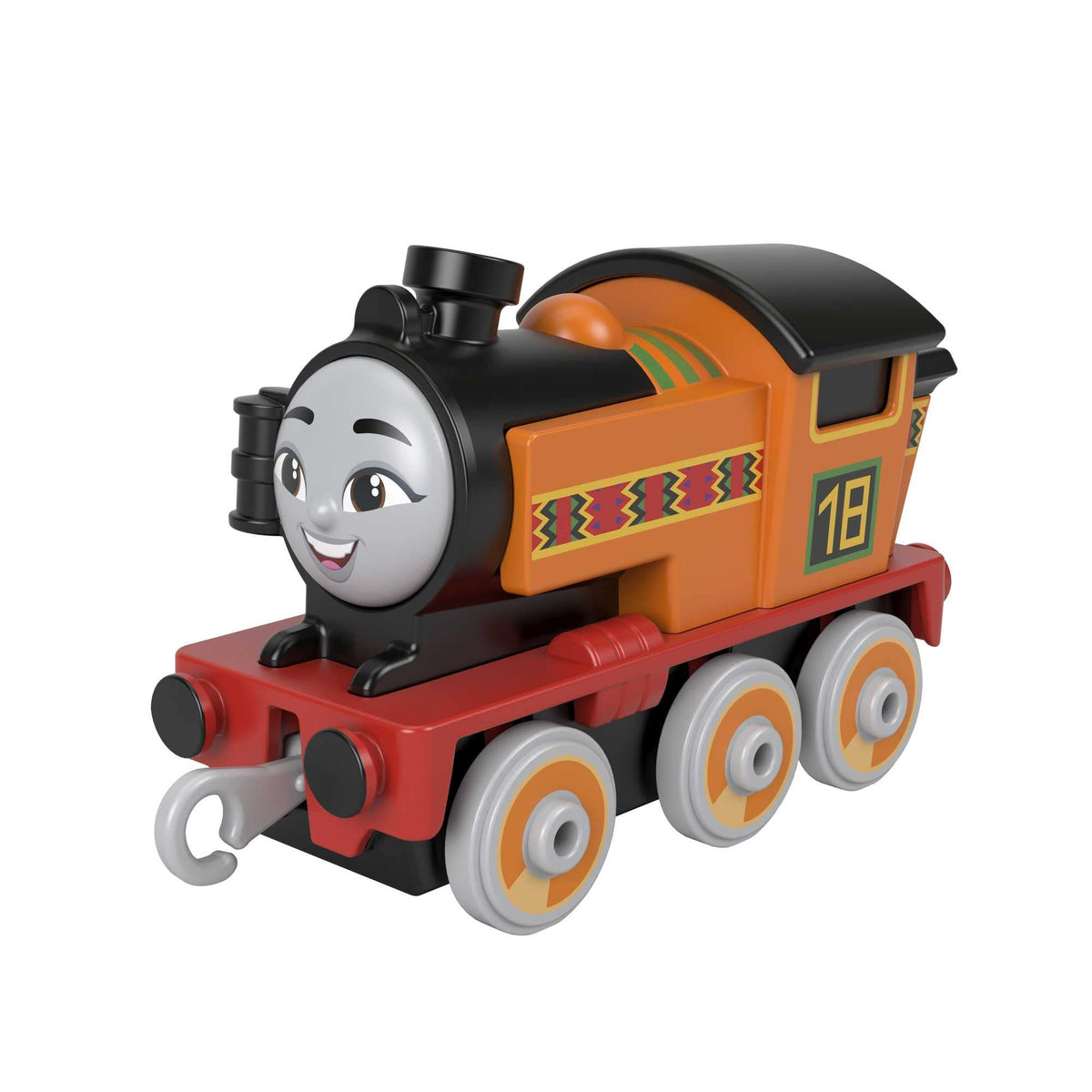 Fisher-Price Nia push-along engine front view shows durable diecast build for active play