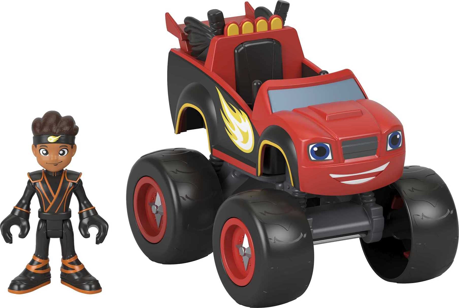 Fisher-Price Ninja AJ figure poseable for imaginative play.