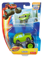 Fisher-Price Pickle packaging shot demonstrates a gift-ready Blaze play set.