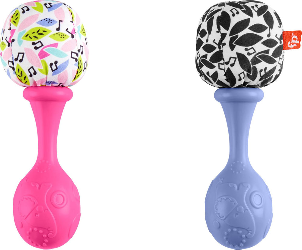 Fisher-Price pink and purple maracas help infants explore color and sound together