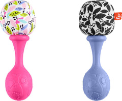 Fisher-Price pink and purple maracas help infants explore color and sound together