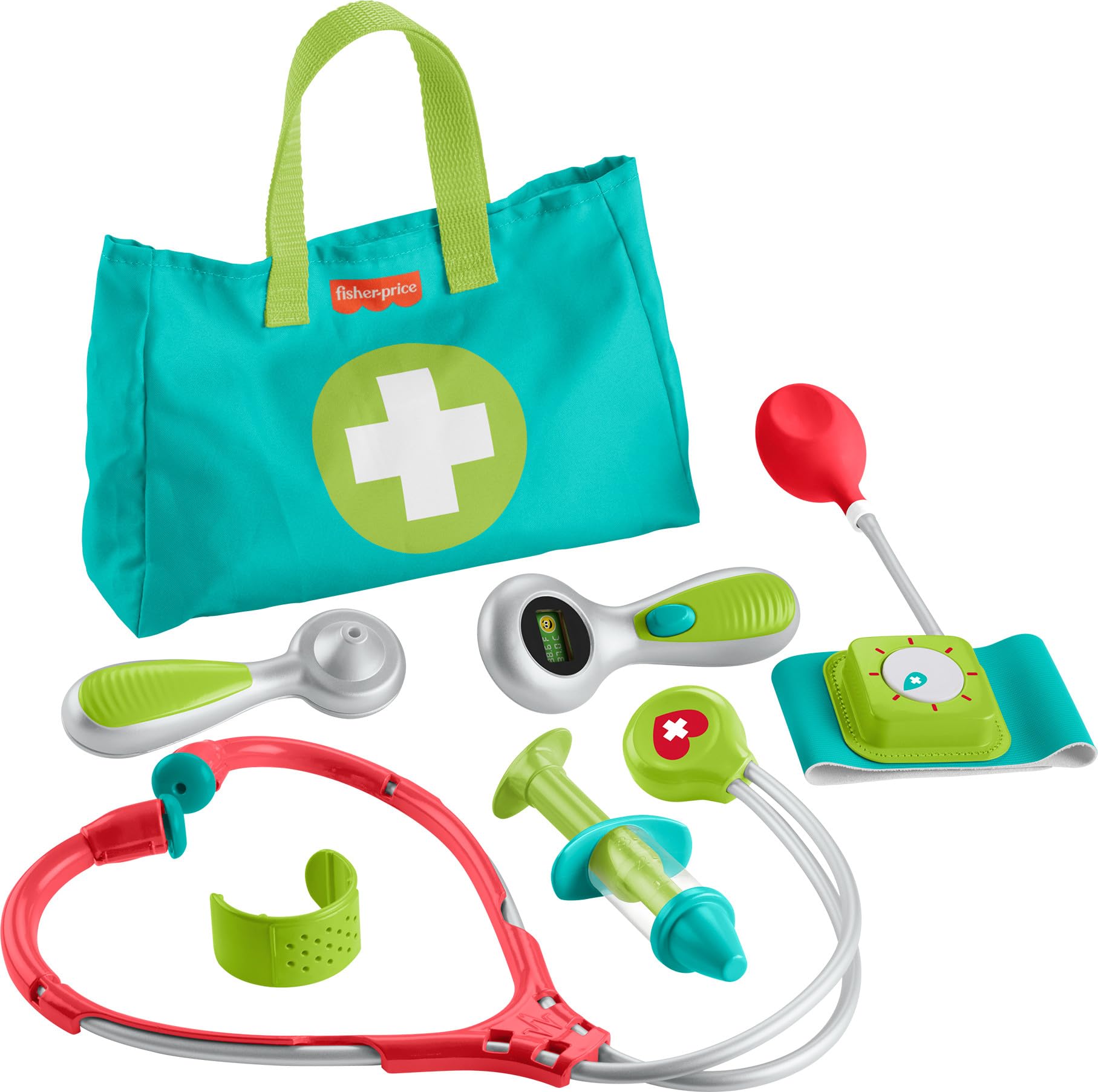 Fisher-Price Preschool Medical Kit stethoscope for imaginative doctor play.