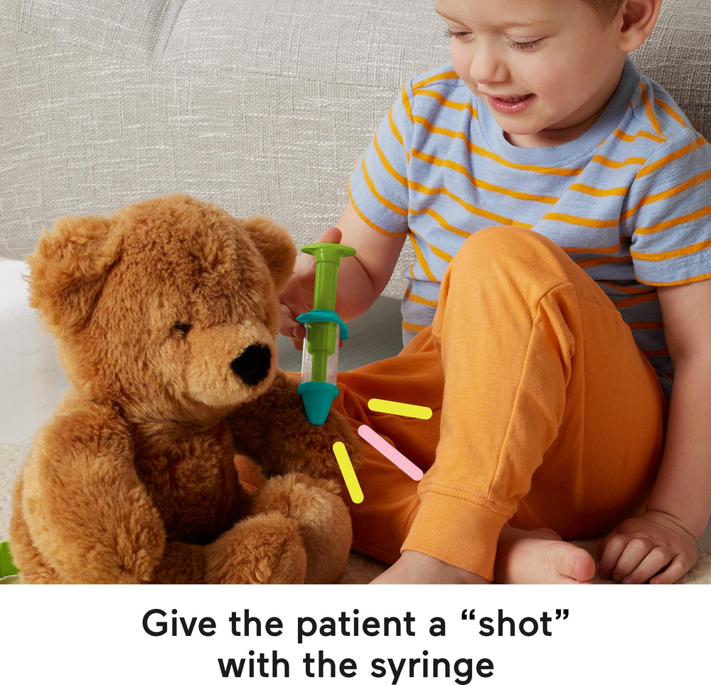 Fisher-Price Preschool Medical Kit syringe for kid-friendly shots in role-play.