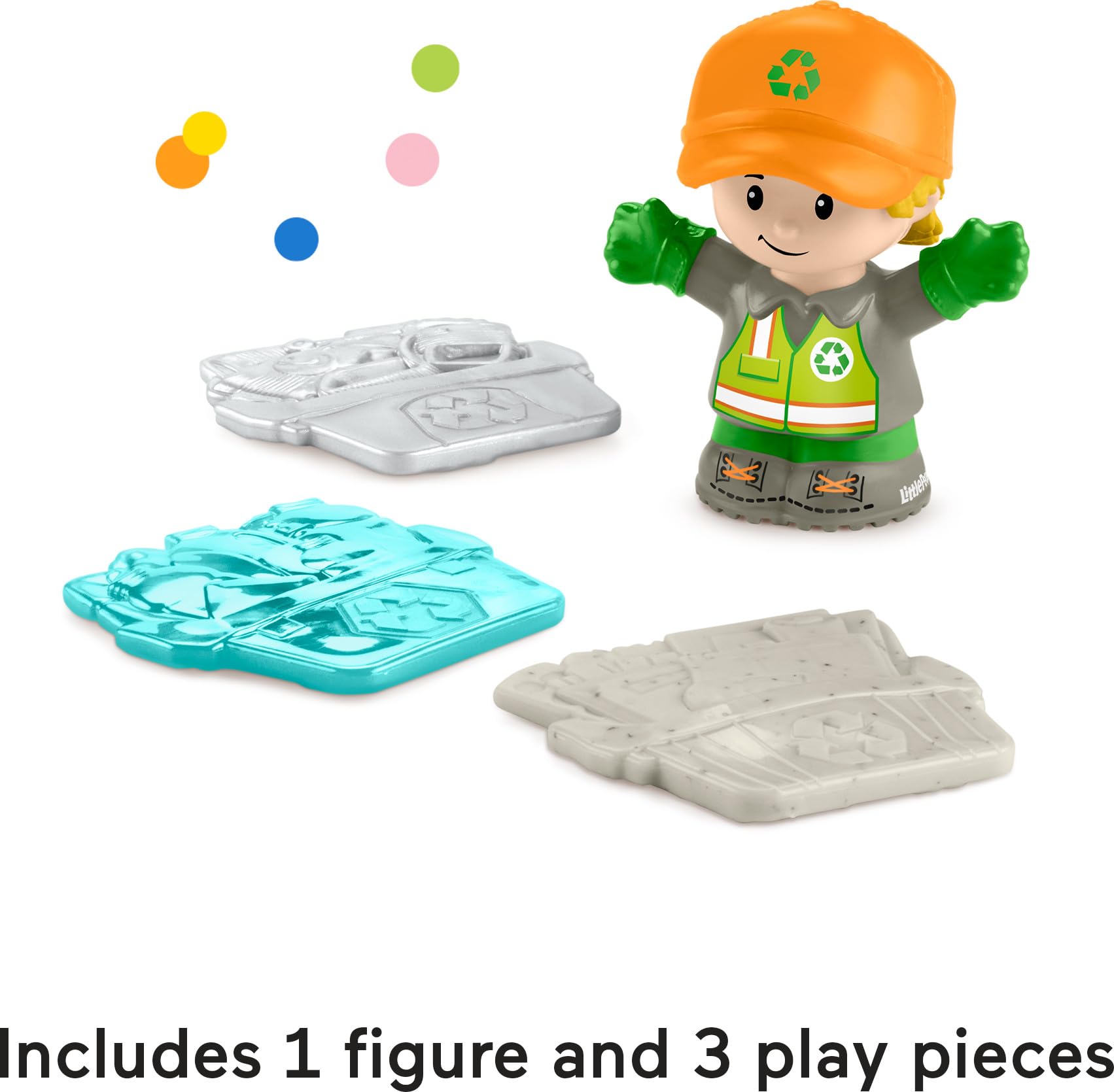 Fisher-Price push-along recycling truck invites motion-based play and motor exploration
