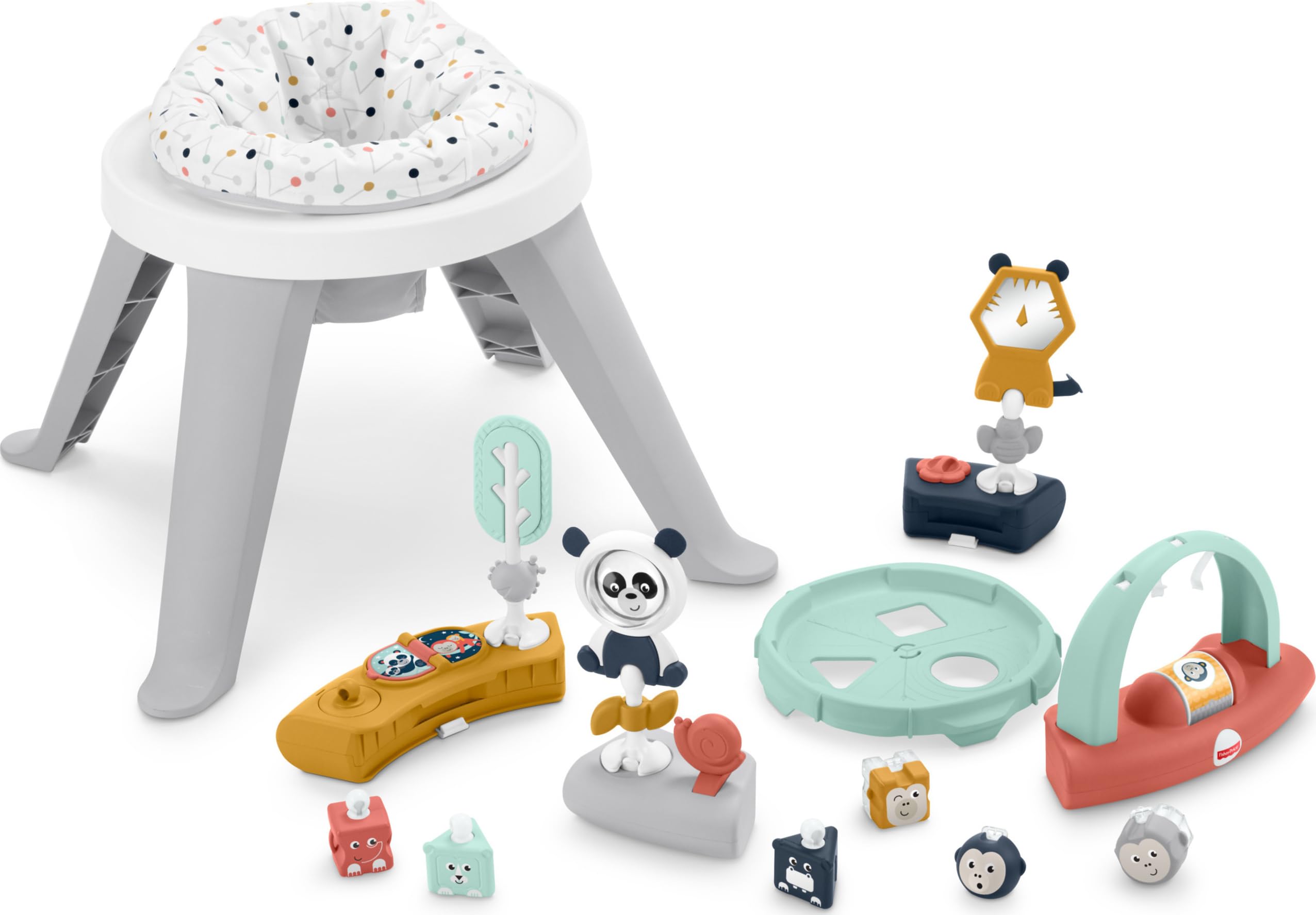 Fisher-Price removable-legs-storage makes transport and storage simple and compact.