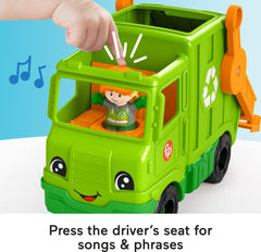Fisher-Price sanitation worker figure adds role-play realism during cleanup pretend play