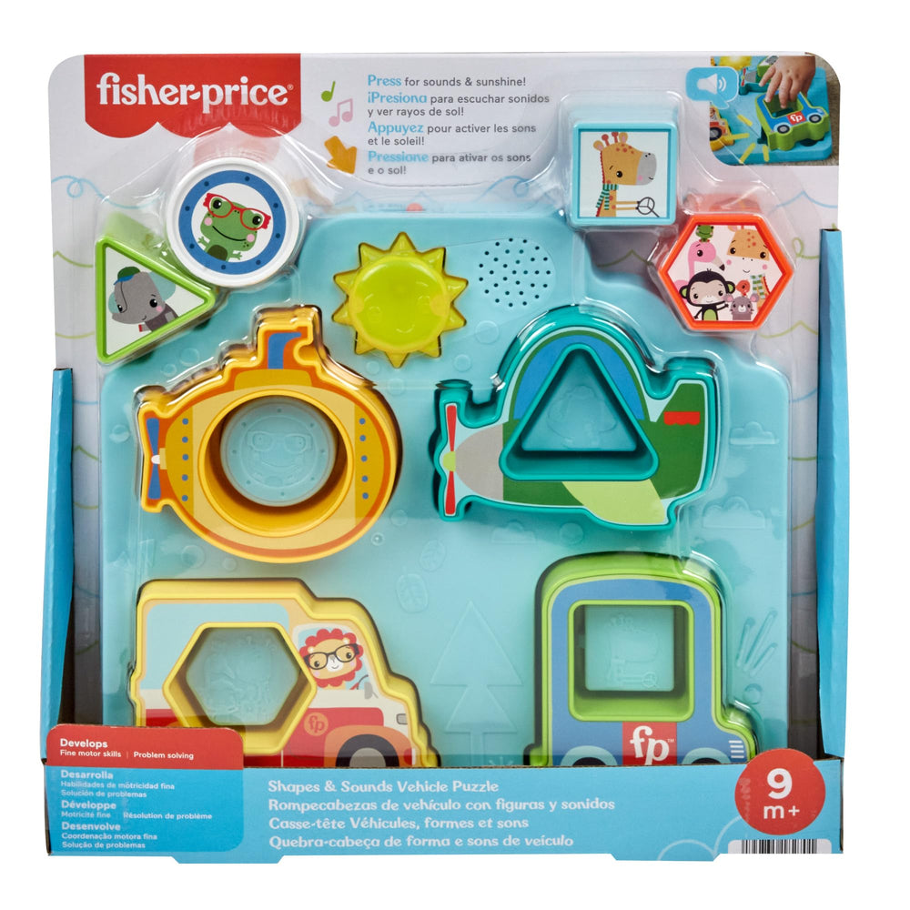 Fisher-Price Shapes & Sounds toy enhances fine motor play through hands-on exploration