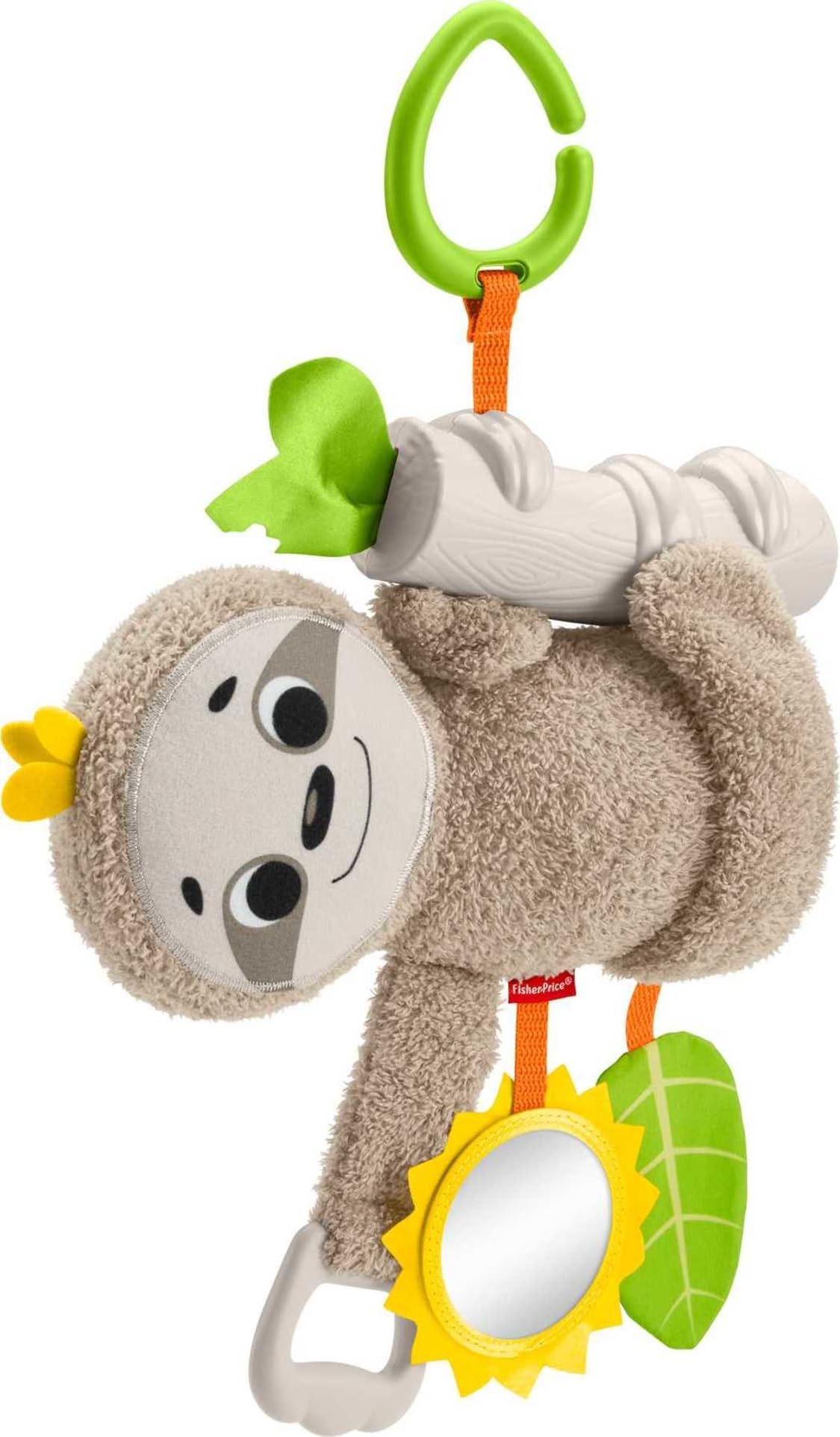 Fisher-Price Slow Much Fun stroller sloth attachment on-the-go discovery for newborns.