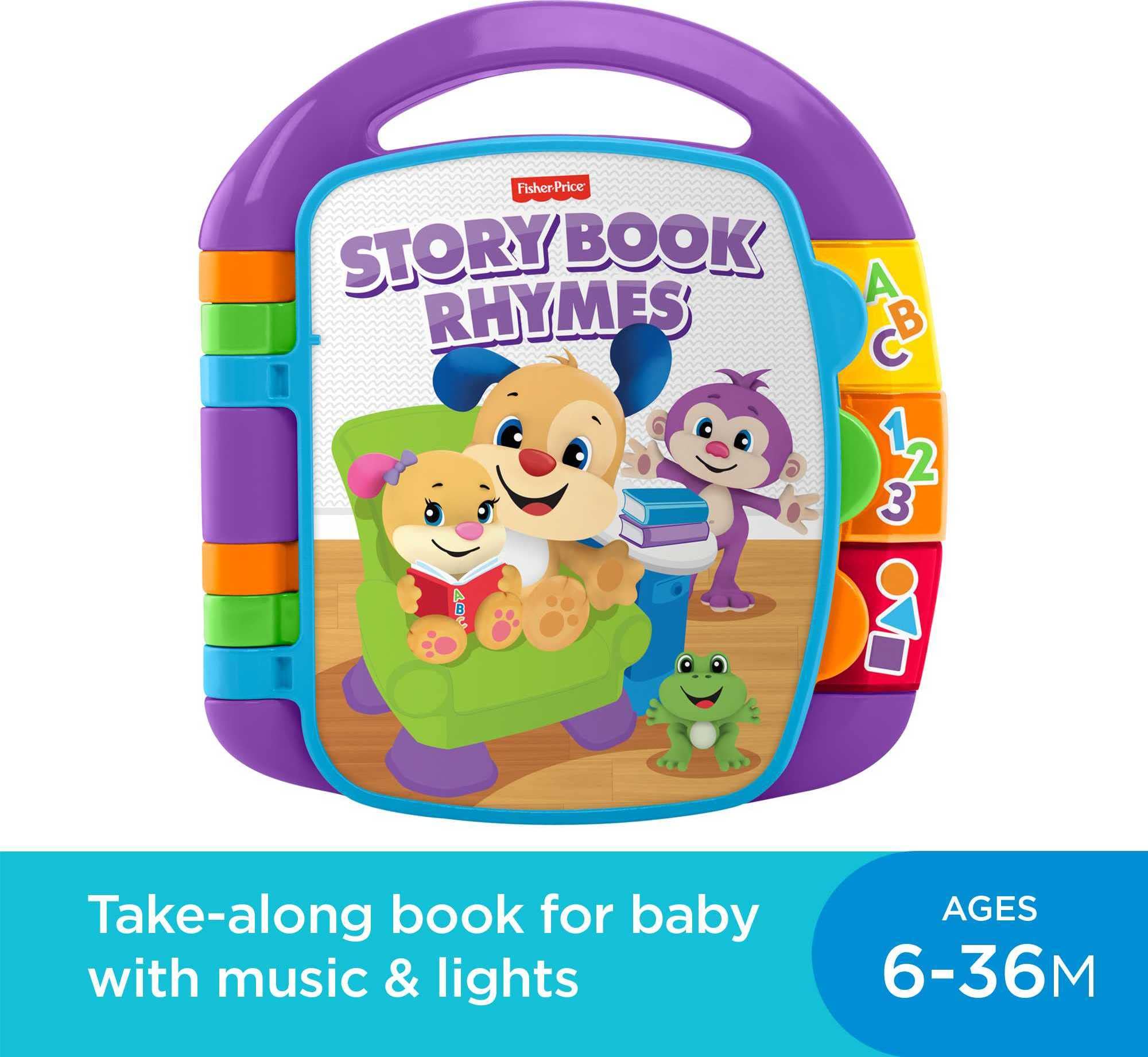 Fisher-Price Storybook Rhymes light-up buttons illuminate colors and learning concepts