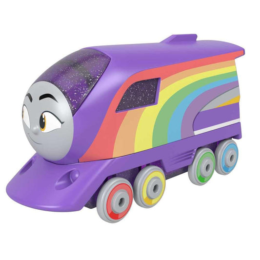 Fisher-Price Thomas & Friends Rainbow Kana push-along train, front view, ideal for imaginative play