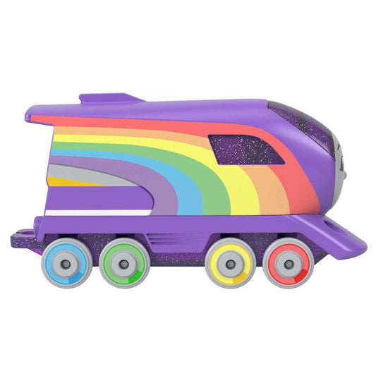 Fisher-Price Thomas & Friends Rainbow Kana push-along train, side view for detailed storytelling