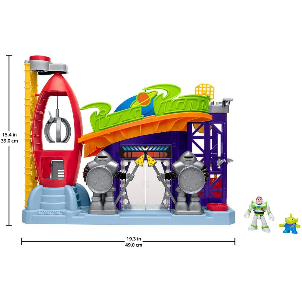 Fisher-Price Toy Story Pizza Planet claw action fuels grabbing play and storytelling.