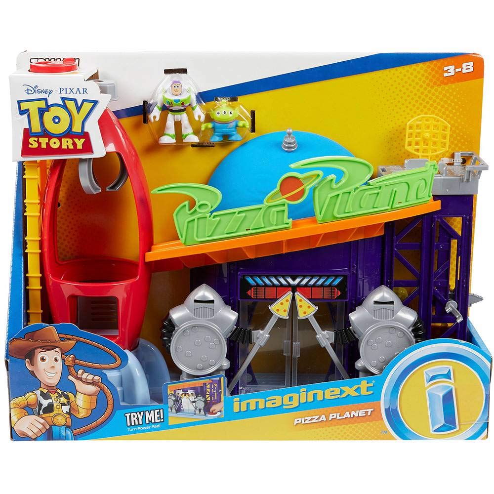 Fisher-Price Toy Story Pizza Planet doors move to create interactive scenes.