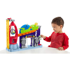 Fisher-Price Toy Story Pizza Planet power pad enables dynamic play with moving parts.