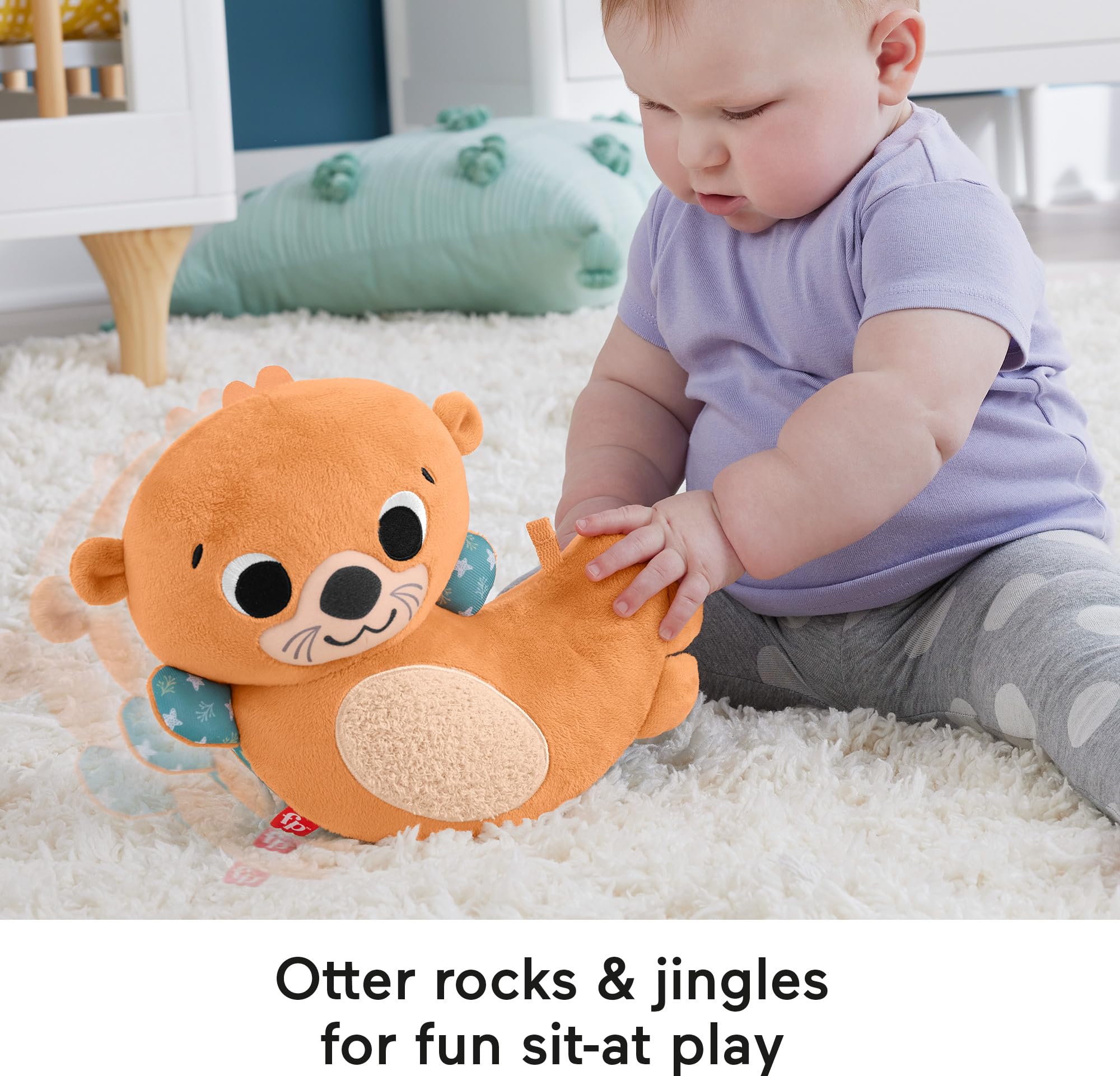 Fisher-Price otter with back mirror for self-view during tummy time