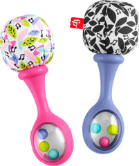 Fisher-Price two-piece toy maracas support developmental play and gross motor exploration