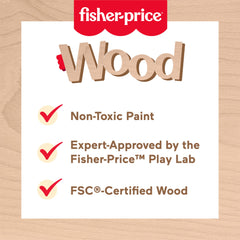 Fisher-Price wood spray bottle for watering pretend plants and motor skills.