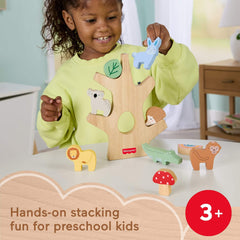 Fisher-Price Wood Stacking Blocks arranged for creative play and hand-eye coordination