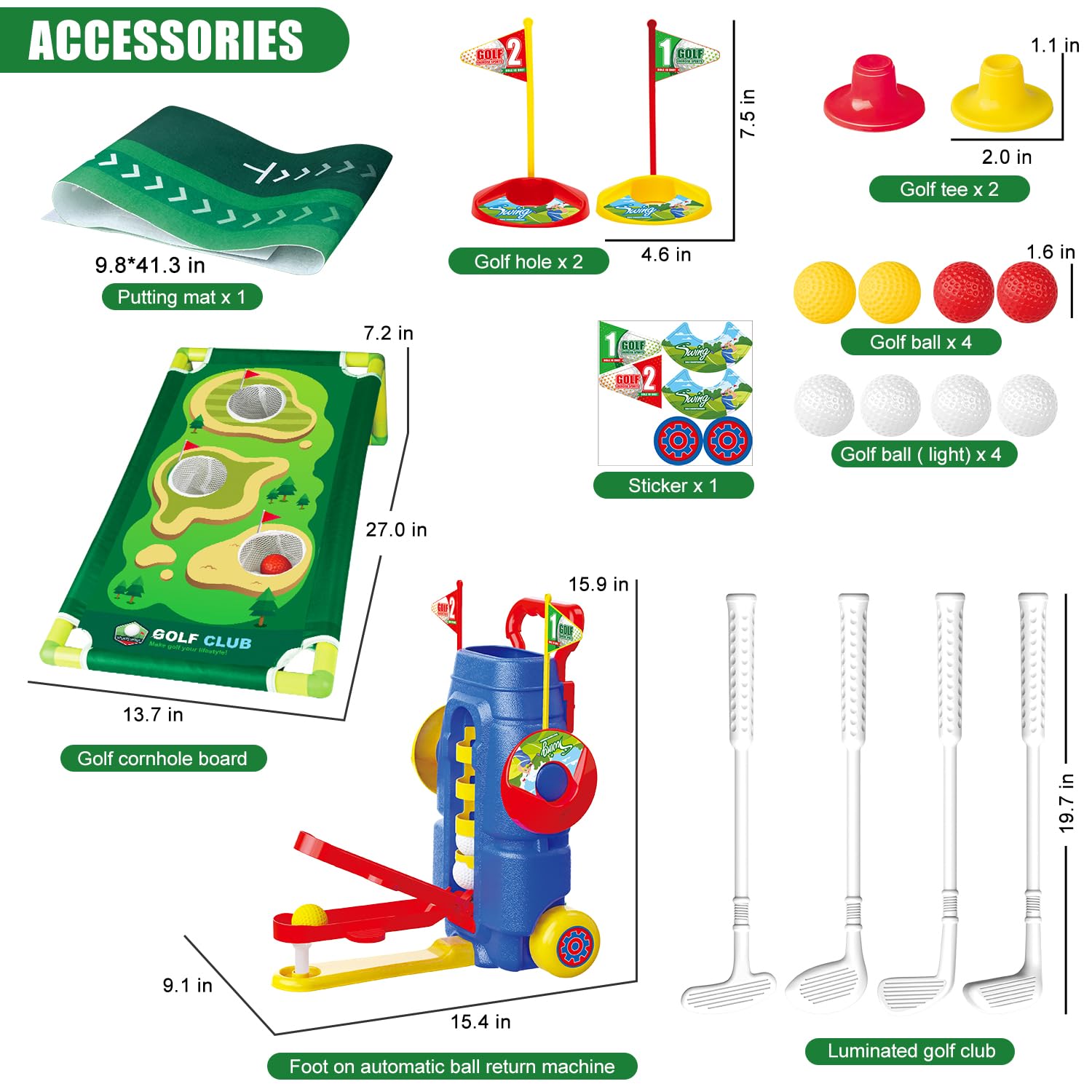 Fistone toddler golf set in action shows versatile indoor-outdoor play