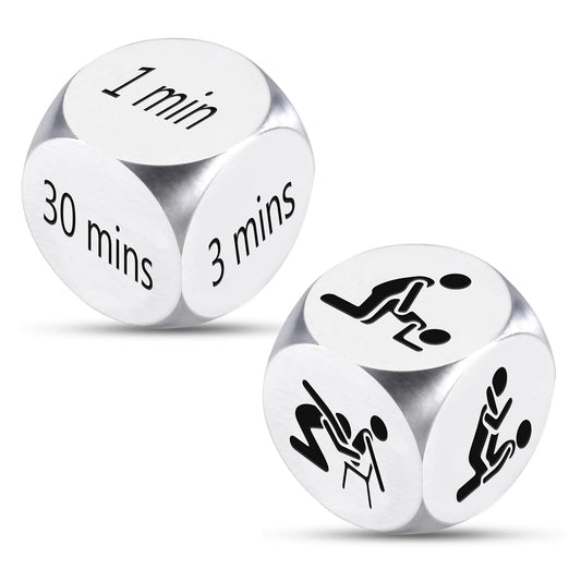 Fiszdovb Date Night Dice showing six prompts to spark couple activities.