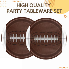 Fitoyplak football party supplies pack keeps meals organized during events.