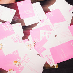 Fitz Girl Code cards displayed with vibrant art for social play.