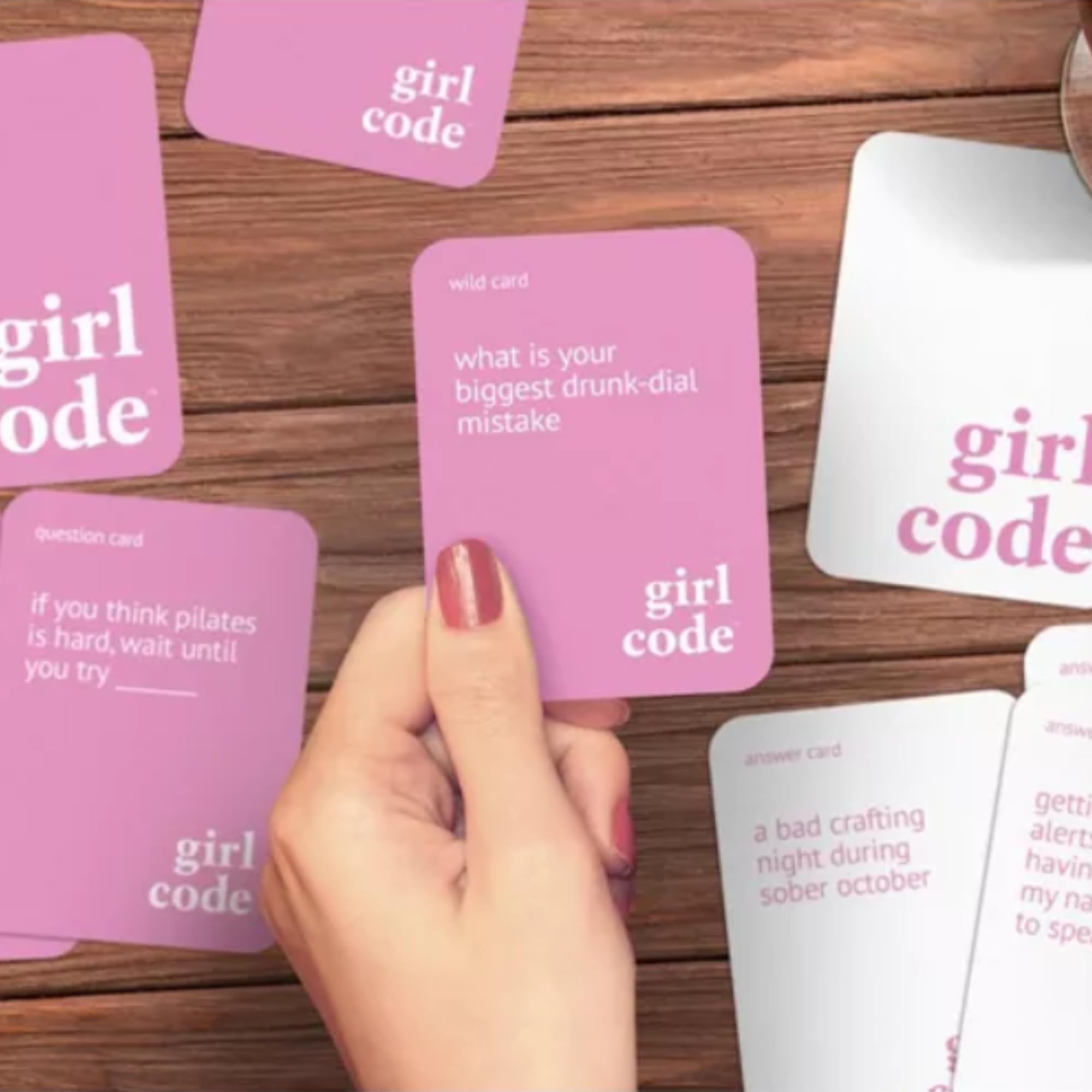 Fitz Girl Code QA cards spread for quick prompts and laughs.
