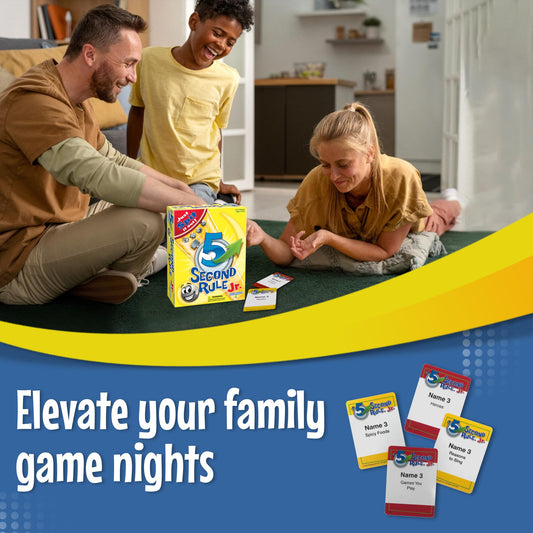 Five Second Rule Jr. card packs with varied prompts for laughs