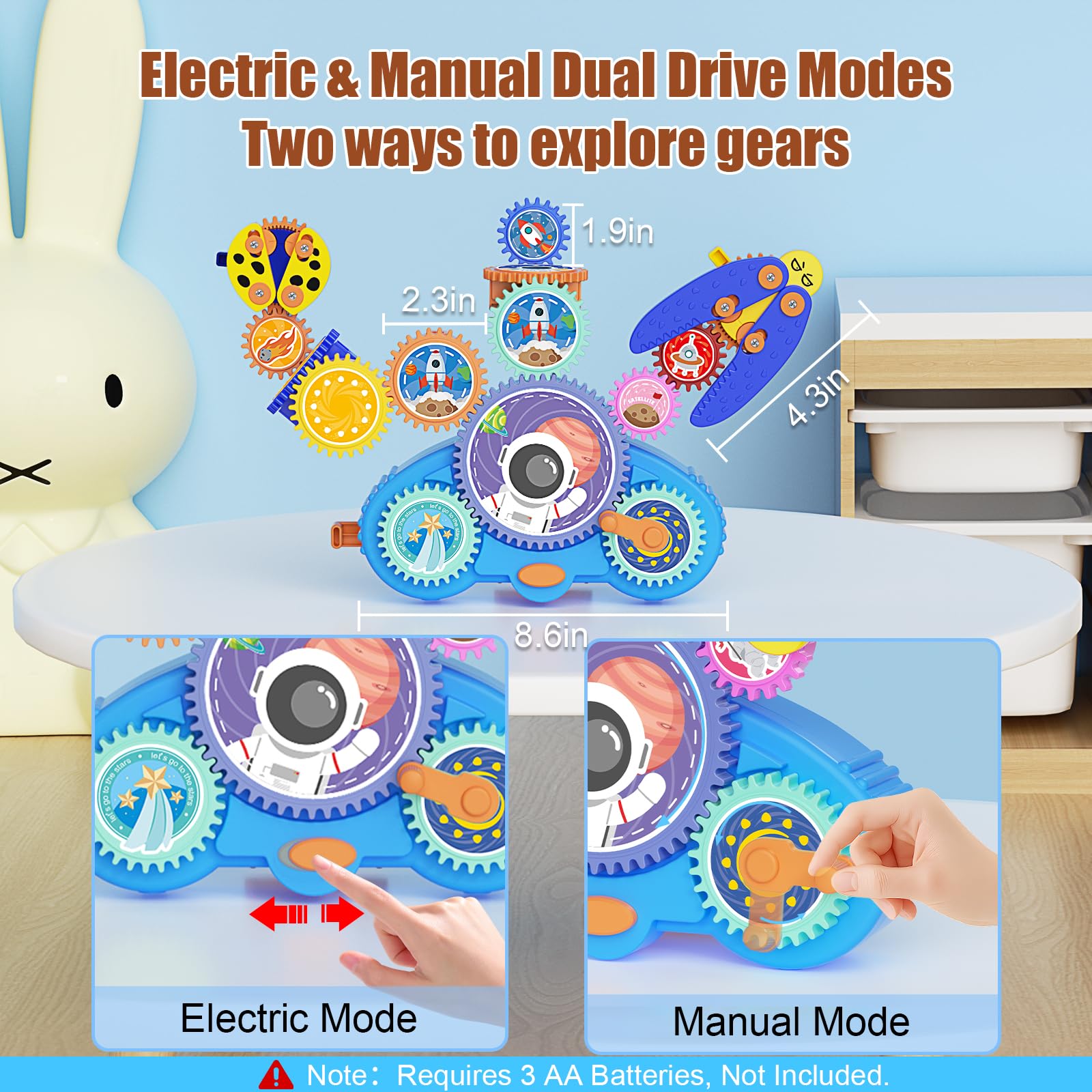 Fivoro STEM gears parent-child play fosters teamwork and bonding.