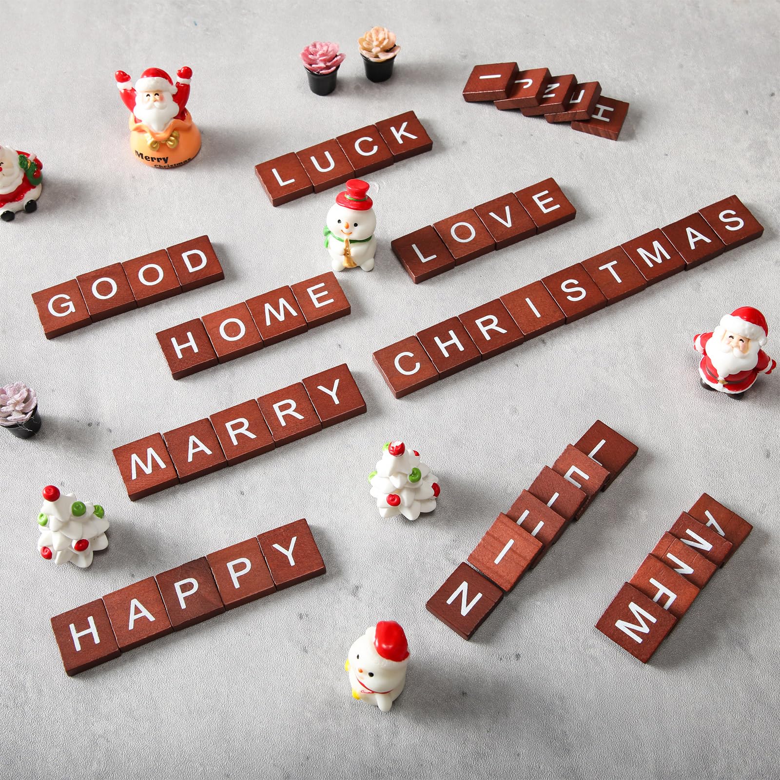 Fiwochic maroon wood letter tiles ideal as unique gift ideas.