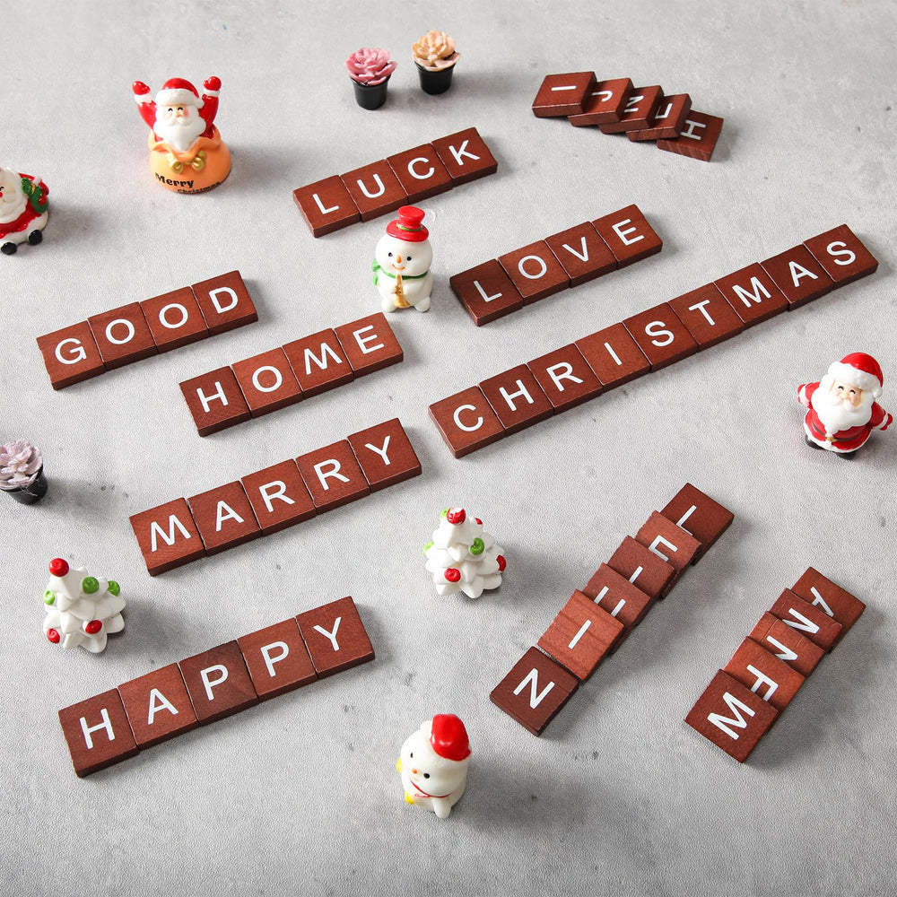 Fiwochic maroon wood letter tiles ideal as unique gift ideas.