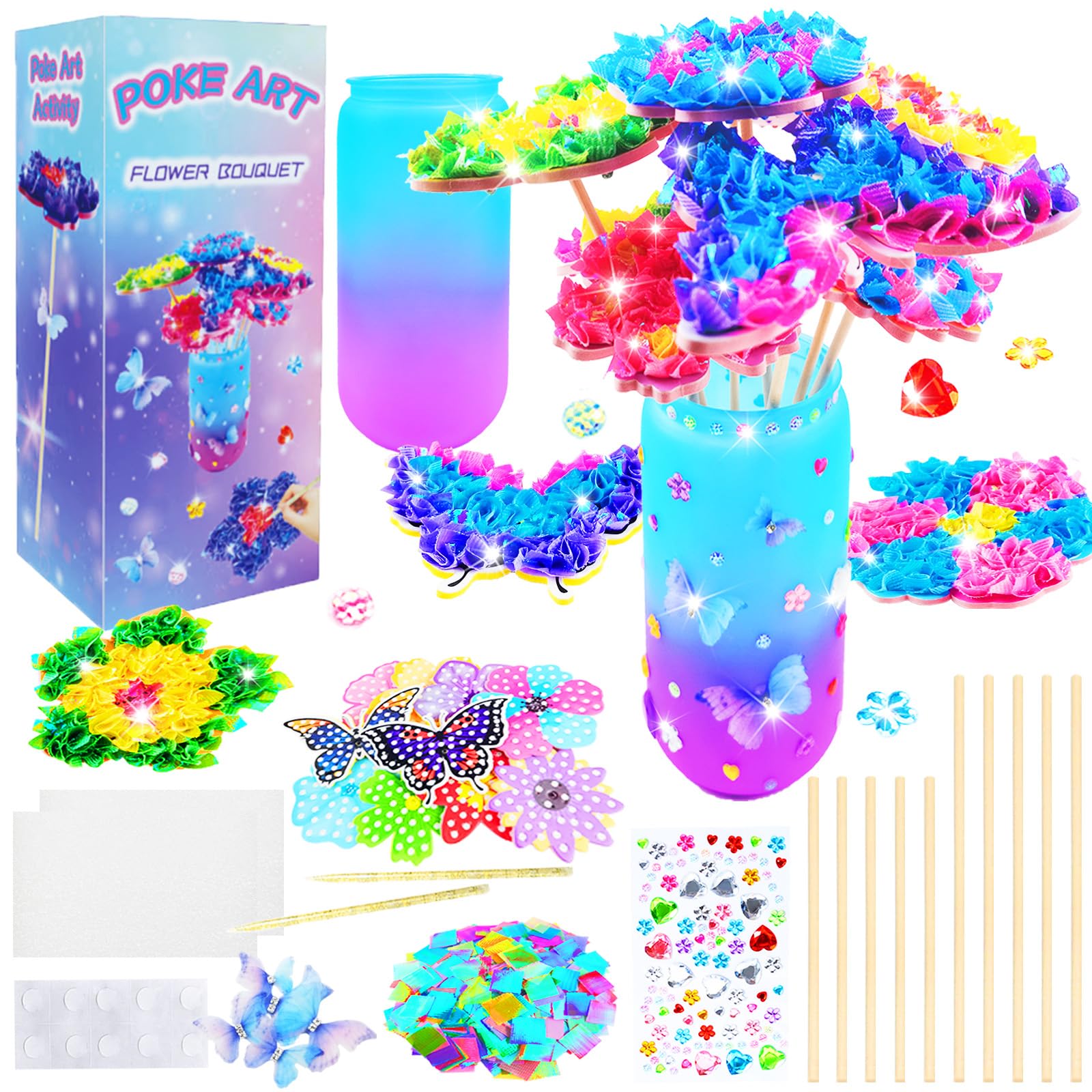 FJBICODA Poke Art Bouquet Kit cover for creative play and display