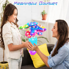 FJBICODA Poke Art Colorful Flowers for easy DIY bouquet crafting