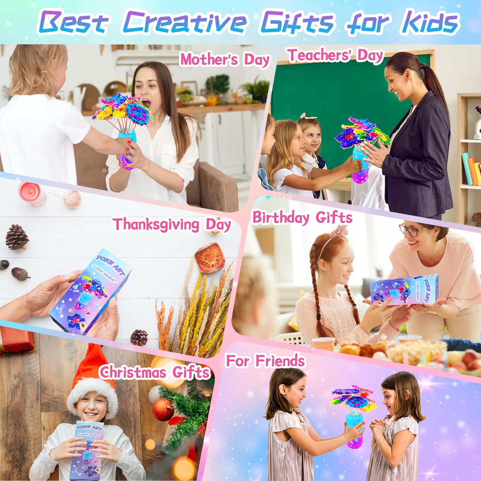 FJBICODA Poke Art Kid Assembly Action showing hands-on crafting