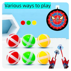 Kid playing with FJQZDBDSA web shooter demonstrating interactive pretend play