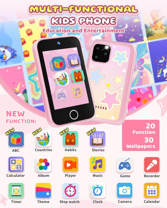 FKATEEN kids smart phone dual camera captures memories during play