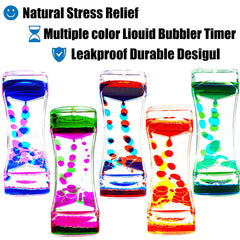 FKYTION bubbles descend slowly, a soothing visual for kids and adults.