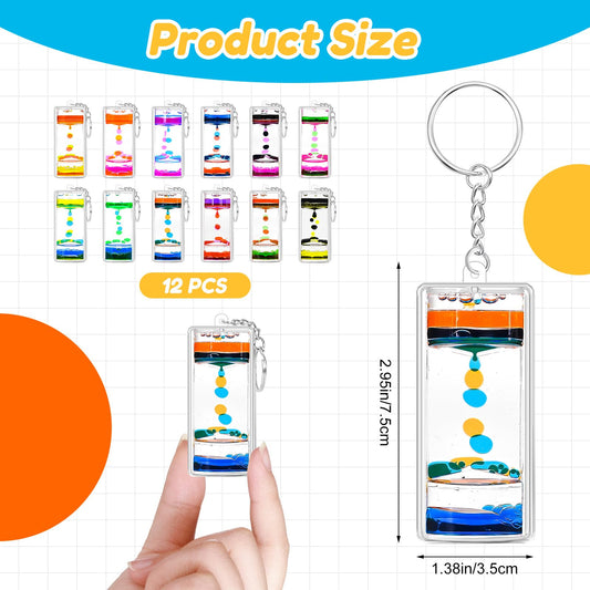 FKYTION liquid motion bubbler pack 12 in gift box shows colorful designs