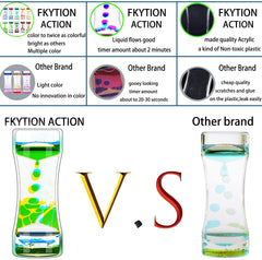 FKYTION Liquid Motion Bubbler Timer rainbow droplets aiding concentration at work