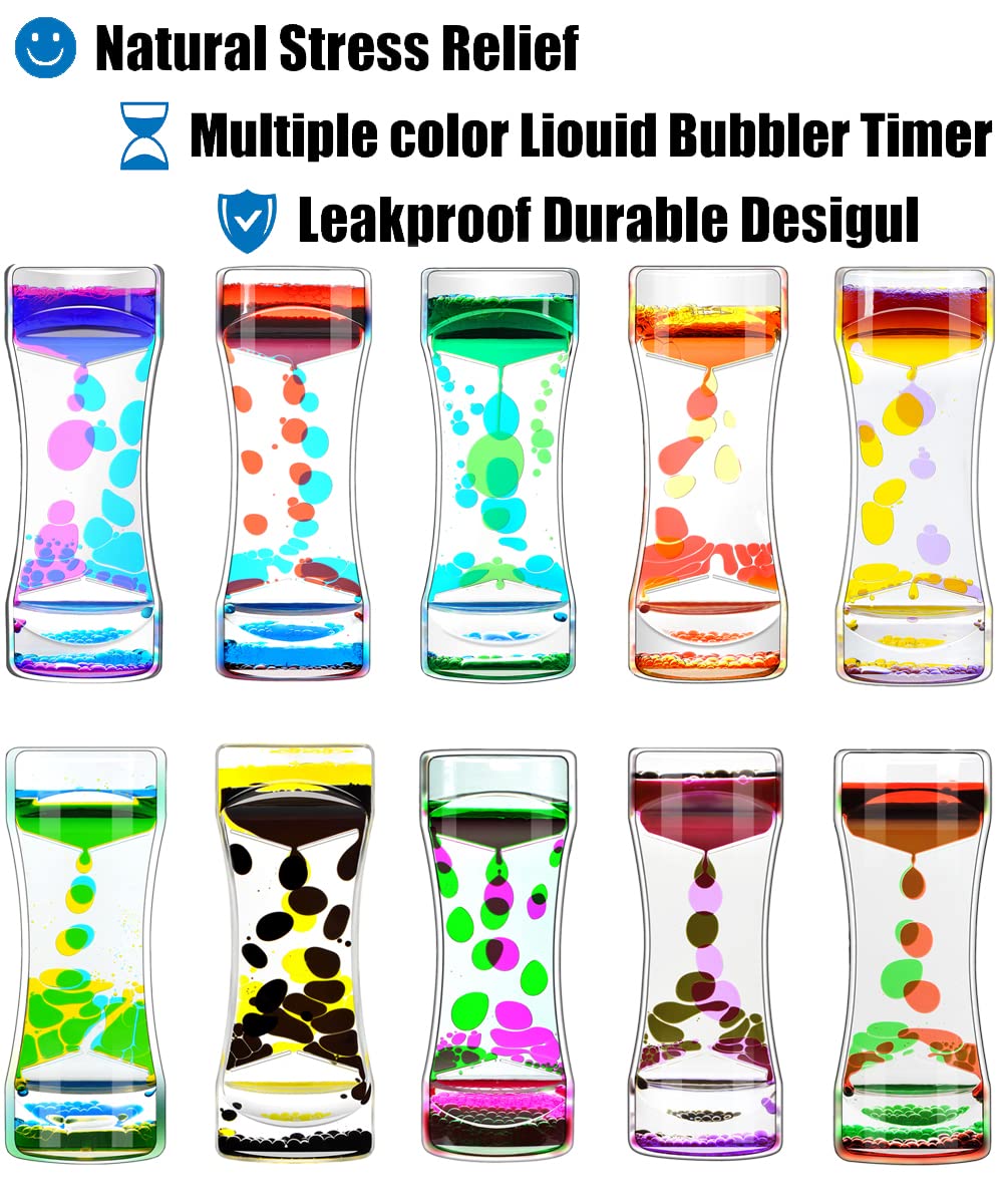 FKYTION Liquid Motion Bubbler Timer slow-moving colorful droplets for distraction relief