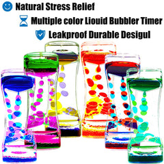 FKYTION liquid motion bubbler timer’s tranquil visuals provide brief stress relief while working.