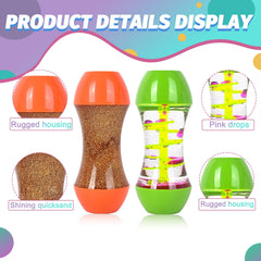 Kids and adults watch the colorful droplets in the FKYTION timer for relaxation