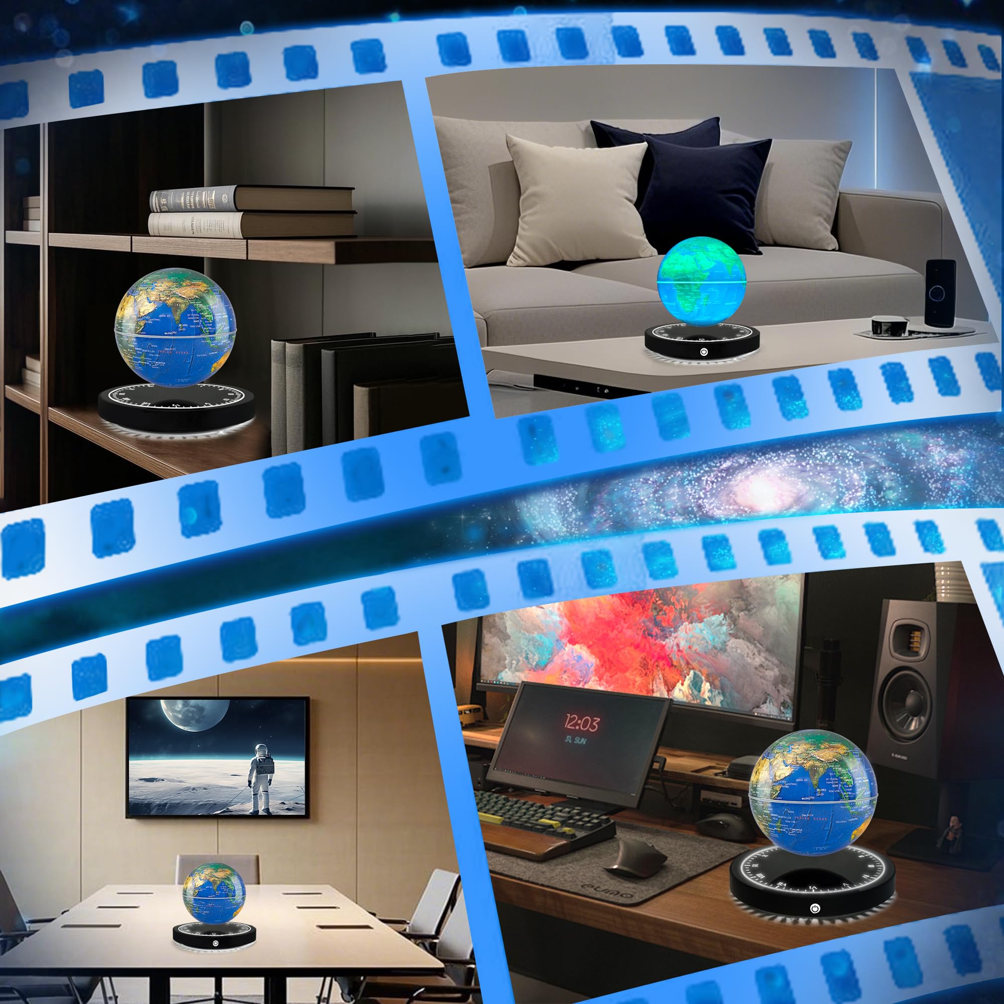 Flagest educational geography globe helps explore continents and cities.